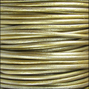 1.5mm round Indian leather - METALLIC tota - 25m SPOOL