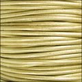 2mm round Indian leather - METALLIC maina - 25m SPOOL