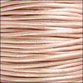 2mm round Indian leather - METALLIC suraiya - 25m SPOOL