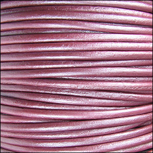 2mm round Indian leather - METALLIC fruit punch - 25m SPOOL