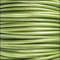 1.5mm round Indian leather - METALLIC juniper - 25m SPOOL