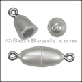 Small Barrel ACRYLIC BEADING magnetic clasp PEARL - 10 pcs