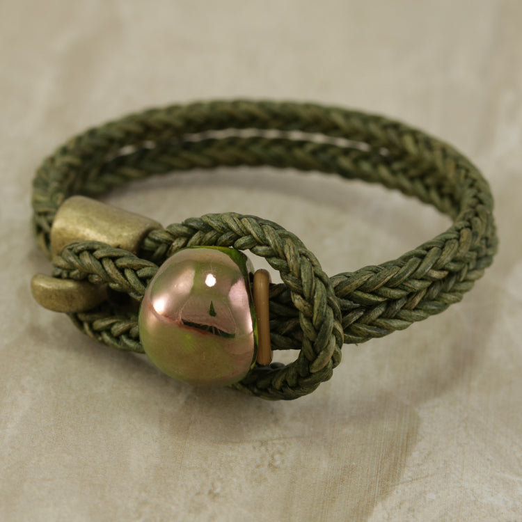 5mm round TWO TONE HOOK clasp ANTIQUE BRASS - 10 clasps