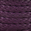10mm flat BRAIDED leather PURPLE - 1 meter