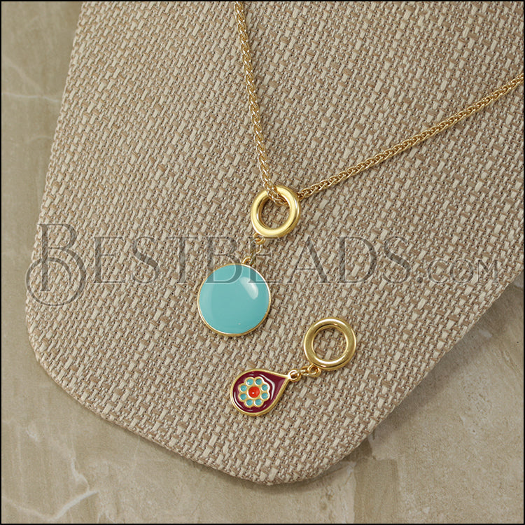 Use with charms or pendants to create an interchangeable necklace