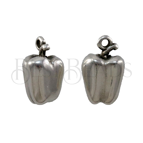BELL PEPPER charm ANT SILVER - 10 pcs