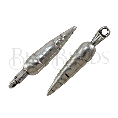 CARROT charm ANT SILVER - 10 pcs