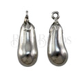 EGGPLANT charm ANT SILVER - 10 pcs
