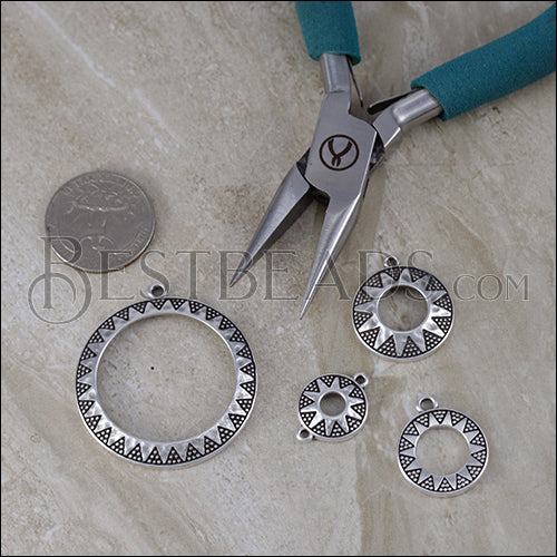 LARGE BOHO SUN charm GOLD - 10 pcs