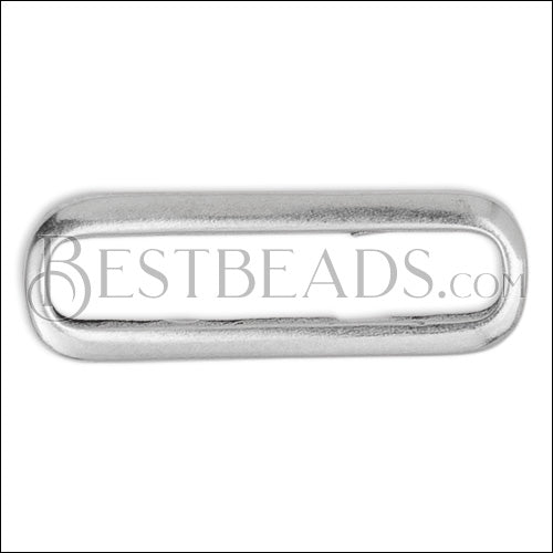Rounded Rectangle Link ANTIQUE SILVER - 10 pcs
