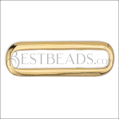 Rounded Rectangle Link SHINY GOLD - 10 pcs