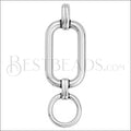 Oval with Loop Link ANTIQUE SILVER - 10 pcs