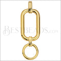 Oval with Loop Link GOLD - 10 pcs