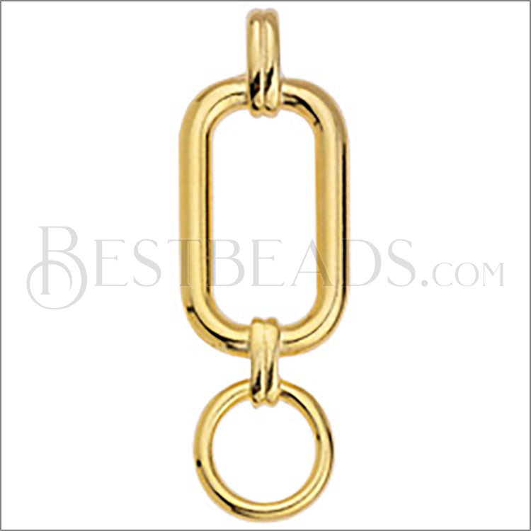 Oval with Loop Link GOLD - 10 pcs