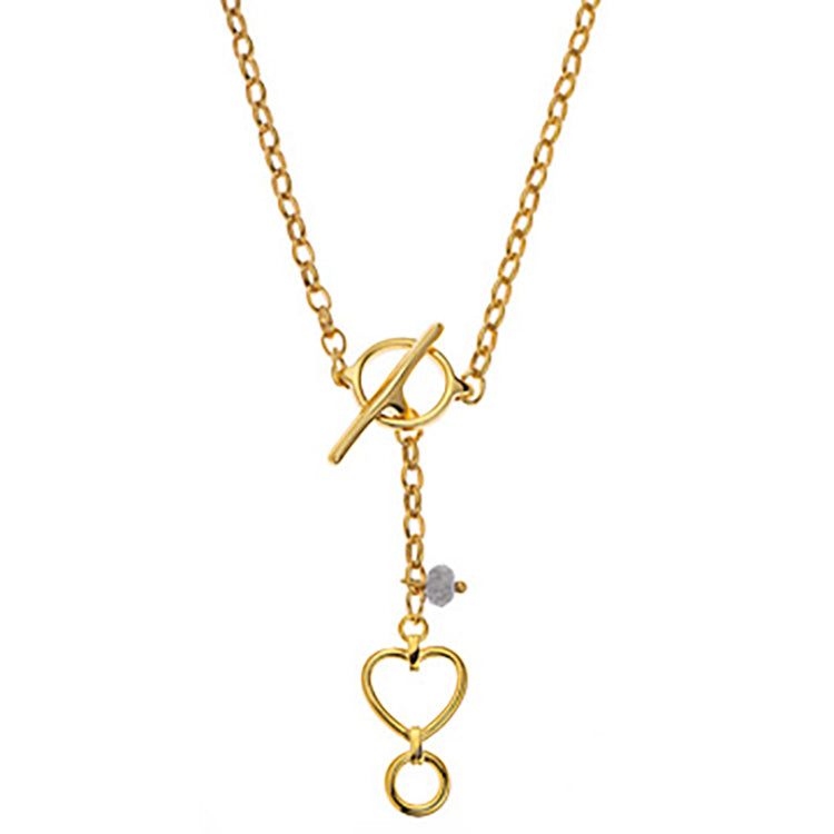 Heart with Loop Link ANTIQUE SILVER - 10 pcs