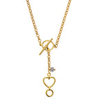 Heart with Loop Link GOLD - 10 pcs