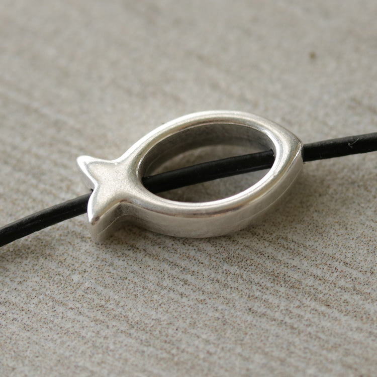 MINI Wireframe Fish Bead SHINY GOLD - 10 pcs