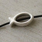 MINI Wireframe Fish Bead SHINY GOLD - 10 pcs