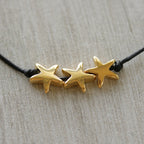 MINI Starfish Bead SHINY GOLD - 10 pcs