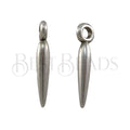 1.7mm DAGGER mini charm ANT SILVER - 10 pcs