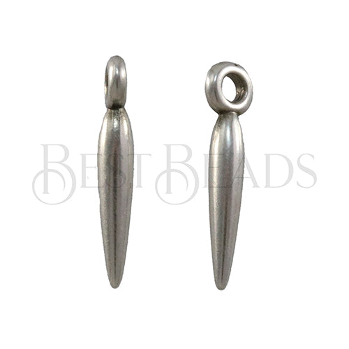 1.7mm DAGGER mini charm ANT SILVER - 10 pcs