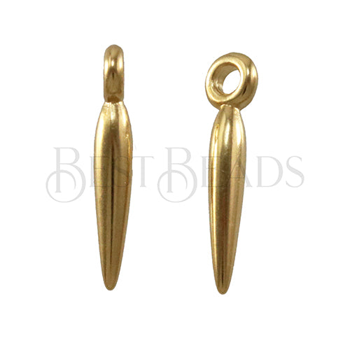 1.7mm DAGGER mini charm GOLD - 10 pcs