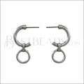 Crescent with Loop Post Earring ANT SILVER - 10 pcs