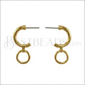 Crescent with Loop Post Earring GOLD - 10 pcs