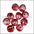 Ceramic Large Round Bead RED:PINK 10 pcs