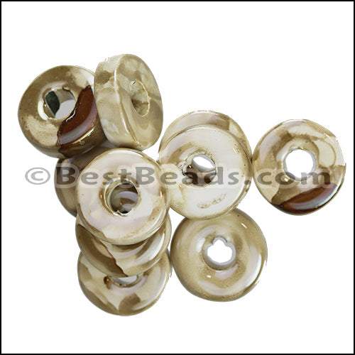 Ceramic Washer BEIGE:CREAM 10 pcs