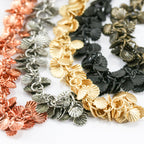 shell dangles chain MATTE GUNMETAL