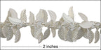 leaf dangles chain MATTE SILVER
