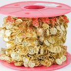 coin dangles chain ANT. BRASS