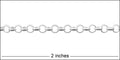 3.8mm Rolo chain MATTE SILVER