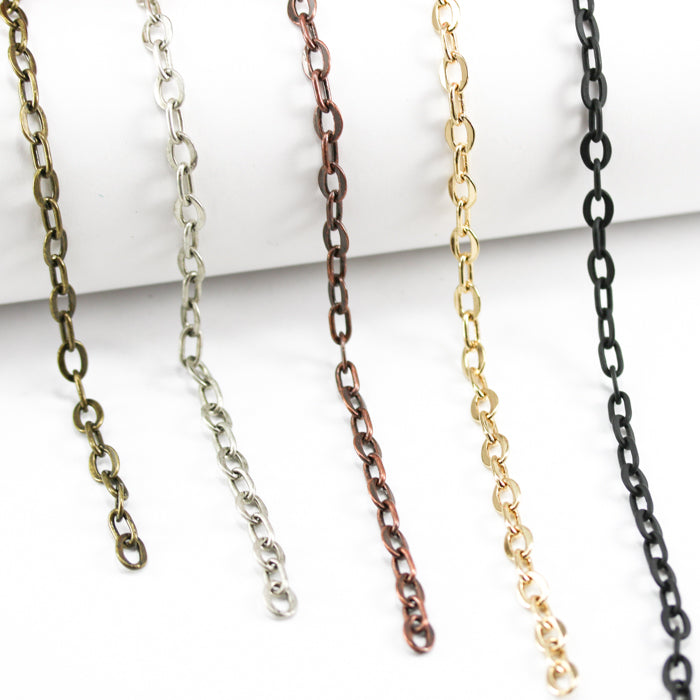oval link chain NITE BLACK