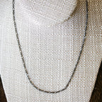 fine figaro chain GUNMETAL