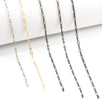fine figaro chain GUNMETAL