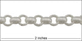 7mm rolo chain MATTE SILVER