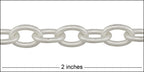 medium heavy cable chain MATTE SILVER