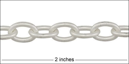 medium heavy cable chain MATTE SILVER