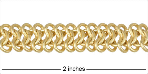 triple chainmail chain MATTE GOLD