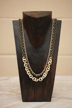 hammered washer chain MATTE GOLD