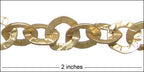 hammered washer chain MATTE GOLD