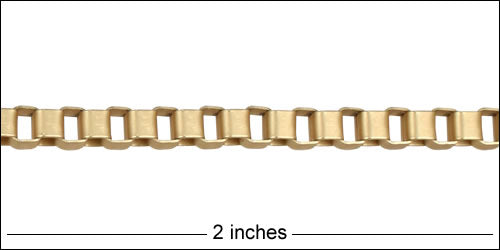 4mm box chain MATTE GOLD