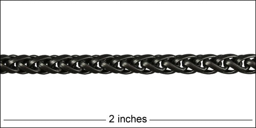 4mm wheat chain MATTE GUNMETAL