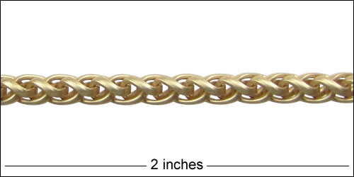 4mm wheat chain MATTE GOLD