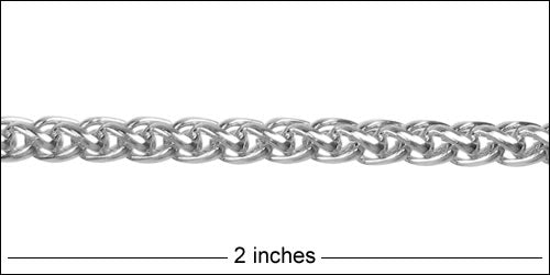 4mm wheat chain SILVER PLATED