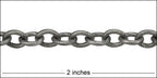 Etched small heavy cable chain ANT. SILVER