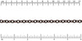 Etched small heavy cable chain ANT. COPPER
