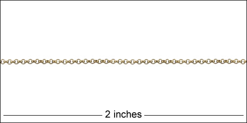 1.3mm Rolo chain ANT. BRASS